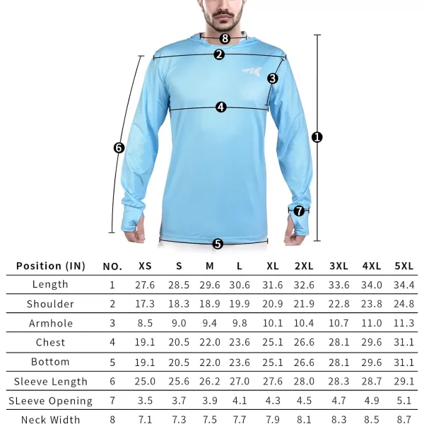 KastKing UPF 50 Fishing Hoodie Shirt For Men And Women Long Sleeve Fishing Hiking Shirt Breathable Moisture WickingAblue Without Neck Gaiter