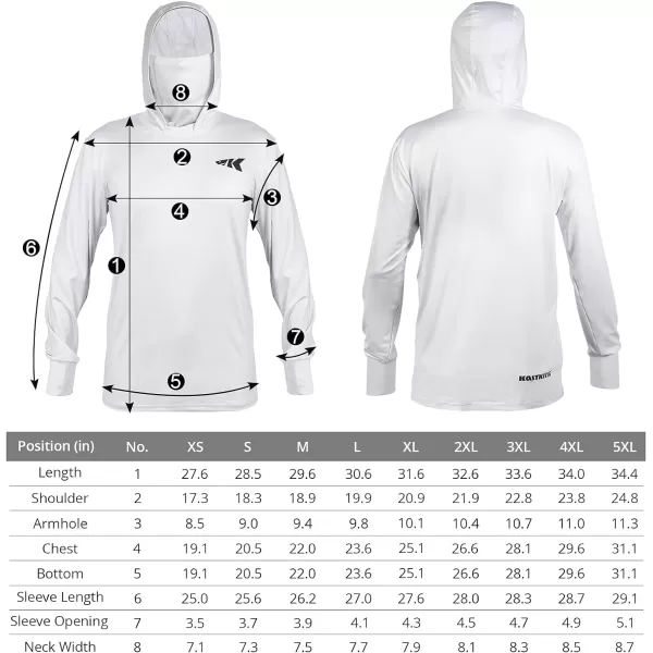 KastKing UPF 50 Fishing Hoodie Shirt For Men And Women Long Sleeve Fishing Hiking Shirt Breathable Moisture WickingIgray With Neck Gaiter