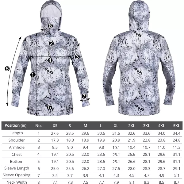 KastKing UPF 50 Fishing Hoodie Shirt For Men And Women Long Sleeve Fishing Hiking Shirt Breathable Moisture WickingJsilver Mist With Neck Gaiter