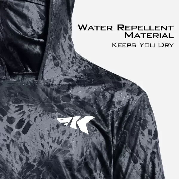 KastKing UPF 50 Fishing Hoodie Shirt For Men And Women Long Sleeve Fishing Hiking Shirt Breathable Moisture WickingMblackout With Neck Gaiter