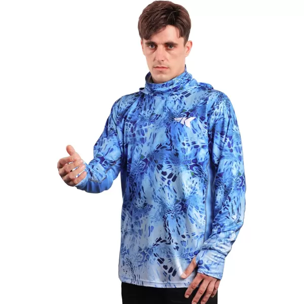 KastKing UPF 50 Fishing Hoodie Shirt For Men And Women Long Sleeve Fishing Hiking Shirt Breathable Moisture WickingPsea Breeze With Neck Gaiter