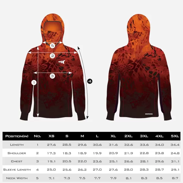 KastKing UPF 50 Fishing Hoodie Shirt For Men And Women Long Sleeve Fishing Hiking Shirt Breathable Moisture WickingRblazefade With Neck Gaiter