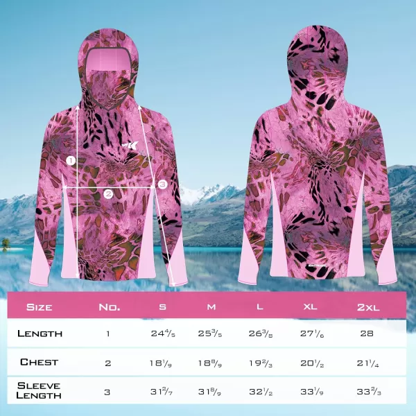 KastKing UPF 50 Fishing Hoodie Shirt For Men And Women Long Sleeve Fishing Hiking Shirt Breathable Moisture WickingUpink Out With Neck Gaiter Women