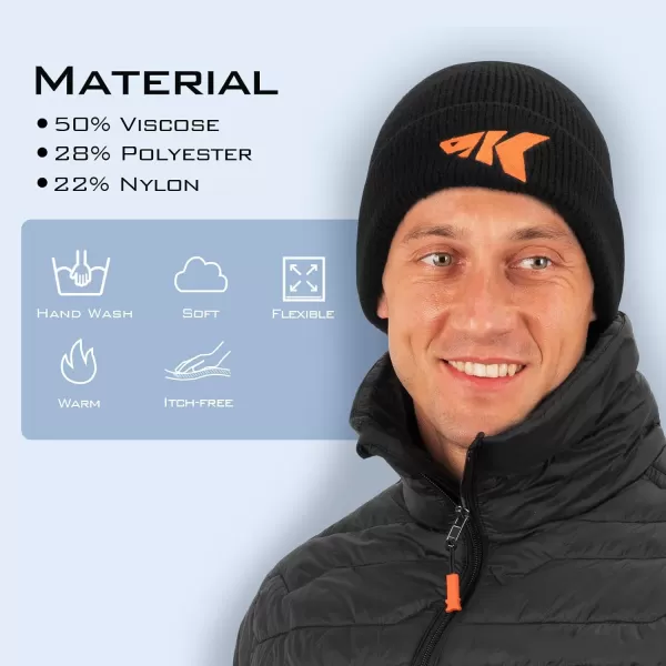 KastKing Winter Ice Fishing Beanie Hats for Men amp WomenLeisure Knit RibbedCuffed CapWarm amp Soft Stylish Skull CapsBlack