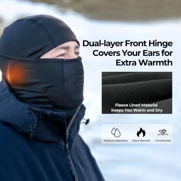 KastKing Winter Mountain Mist Balaclava Face Mask for Men amp WomenIdeal Cold Weather Gear for Ice FishingSnowmobilingSkiingBlack