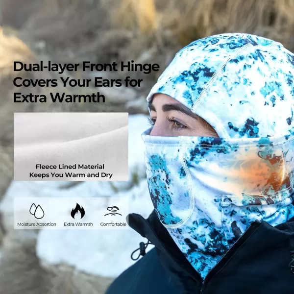 KastKing Winter Mountain Mist Balaclava Face Mask for Men amp WomenIdeal Cold Weather Gear for Ice FishingSnowmobilingSkiingBoulder Camo Ice