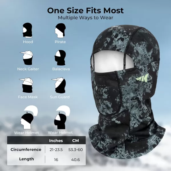 KastKing Winter Mountain Mist Balaclava Face Mask for Men amp WomenIdeal Cold Weather Gear for Ice FishingSnowmobilingSkiingBoulder Camo Obsidian