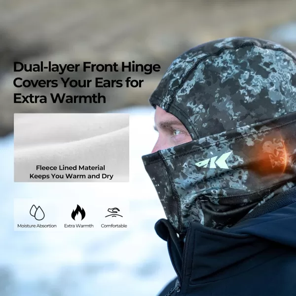 KastKing Winter Mountain Mist Balaclava Face Mask for Men amp WomenIdeal Cold Weather Gear for Ice FishingSnowmobilingSkiingBoulder Camo Obsidian