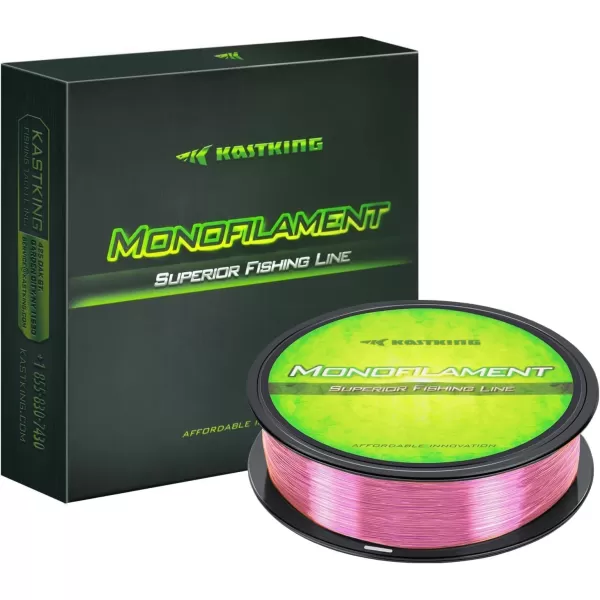 KastKing Worlds Premium Monofilament Fishing Line  Paralleled Roll Track  Strong and Abrasion Resistant Mono Line  Superior Nylon Material Fishing Line  2015 ICAST Award Winning ManufacturerPink Shocker