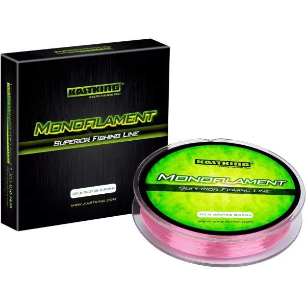 KastKing Worlds Premium Monofilament Fishing Line  Paralleled Roll Track  Strong and Abrasion Resistant Mono Line  Superior Nylon Material Fishing Line  2015 ICAST Award Winning ManufacturerPink Shocker