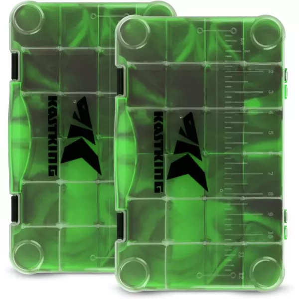 KastKing Bait Vault Camouflage Tackle Box Plastic Tackle Trays Fishing Tackle Box Storage Organizer with Removable Dividers 2 Packs 4 Packs Lure Boxes Terminal Tackle StorageGreen Camouflage 2Pack 3700