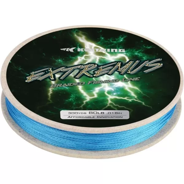 KastKing Extremus Braided Fishing Line Highly Abrasion Resistant 4Strand Braided Lines Thin Diameter Zero Stretch Zero Memory Easy Casting Great Knot Strength Color FastBlue