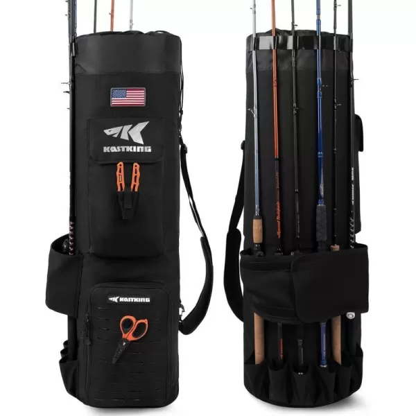 KastKing Karryall Fishing Rod Bag81L Large Storage Waterresistant Rod Case Holds 6 Rods amp ReelsFoldable Fishing Bag Accommodate Fishing Gear and EquipmentFishing Gifts for MenGreenABlack