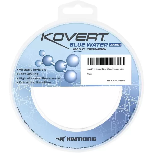 KastKing Kovert Blue Water 100 Fluorocarbon Fishing Line Clear Fishing Leader Extreme Clarity Fast Sinking Shock Resistant UltraLow Visibility Invisible Underwater High Abrasion ResistanceClear