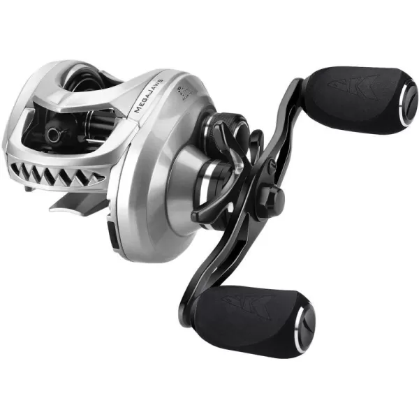 KastKing MegaJaws Baitcasting Fishing Reel New AutoMag Dual Braking System Baitcaster Fishing Reel Only 67oz 1764 LBs Carbon Fiber Drag 111 Shielded BB High Speed 541 to 911 Gear RatiosDLeft HandedGreat White541