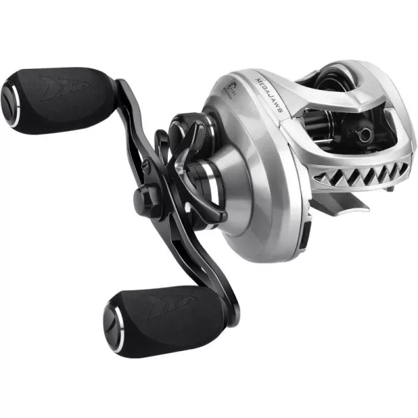 KastKing MegaJaws Baitcasting Fishing Reel New AutoMag Dual Braking System Baitcaster Fishing Reel Only 67oz 1764 LBs Carbon Fiber Drag 111 Shielded BB High Speed 541 to 911 Gear RatiosDRight HandedGreat White541