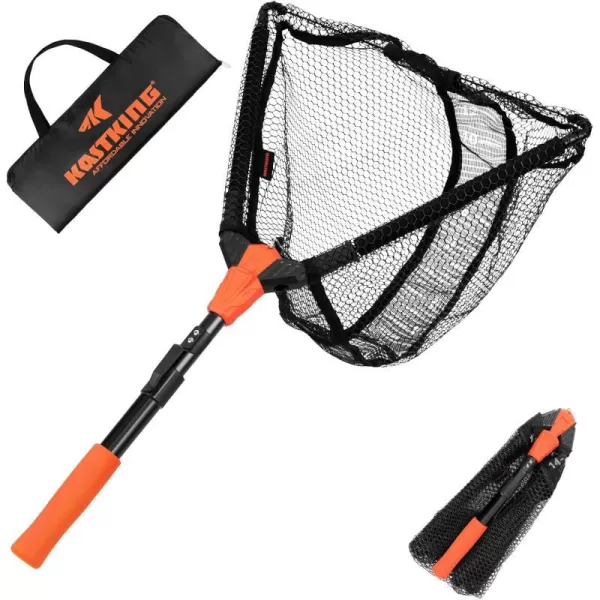 KastKing Pontus Fishing Net Fish Landing Net Foldable amp Lightweight Freshwater Fishing Landing Net with Built in Length Scale Aluminum Handle Fishfriendly Mesh for a Safe Release Fishing Gifts for MenHoop Size 18extendable