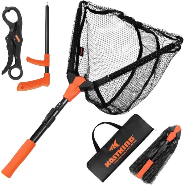 KastKing Pontus Fishing Net Fish Landing Net Foldable amp Lightweight Freshwater Fishing Landing Net with Built in Length Scale Aluminum Handle Fishfriendly Mesh for a Safe Release Fishing Gifts for MenNet Combo Hoop Size 18extendable