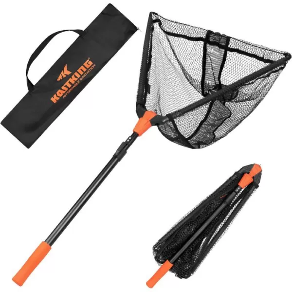 KastKing Pontus Fishing Net Fish Landing Net Foldable amp Lightweight Freshwater Fishing Landing Net with Built in Length Scale Aluminum Handle Fishfriendly Mesh for a Safe Release Fishing Gifts for MenHoop Size 23extendable