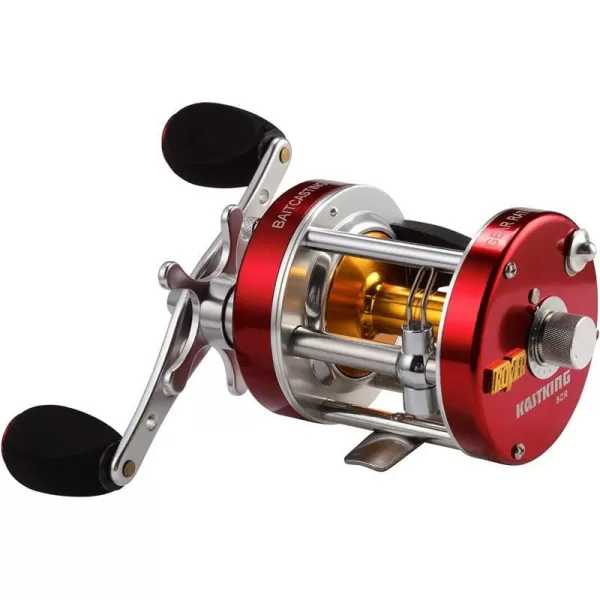 KastKing Rover Round Baitcasting Reel Perfect Conventional Reel for Catfish SalmonSteelhead Striper Bass and Inshore Saltwater Fishing  No1 Highest Rated Conventional Reel Reinforced Metal BodyA Right  Rover40