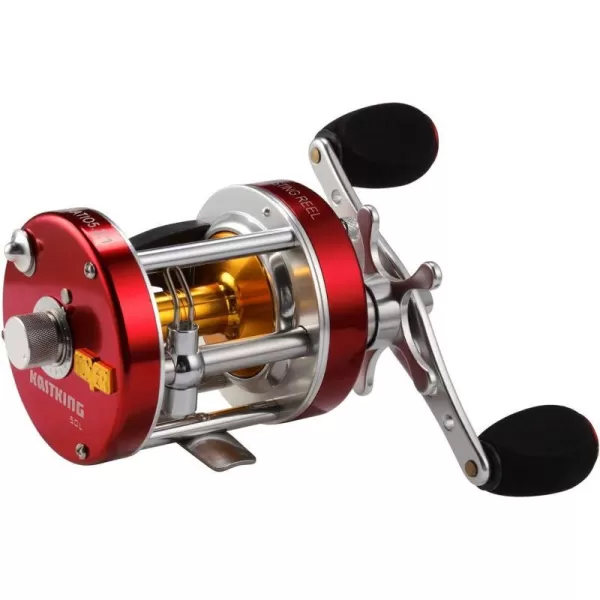 KastKing Rover Round Baitcasting Reel Perfect Conventional Reel for Catfish SalmonSteelhead Striper Bass and Inshore Saltwater Fishing  No1 Highest Rated Conventional Reel Reinforced Metal BodyB Left  Rover40