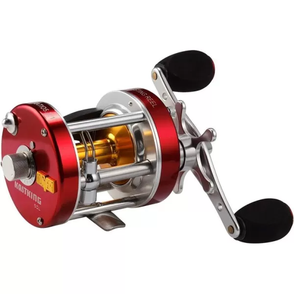 KastKing Rover Round Baitcasting Reel Perfect Conventional Reel for Catfish SalmonSteelhead Striper Bass and Inshore Saltwater Fishing  No1 Highest Rated Conventional Reel Reinforced Metal BodyB Left  Rover60