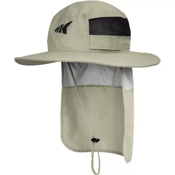 KastKing UPF 50 Boonie Hat Fishing Hat with Removable Neck Flap Sun Hats for MenD Khakiwith Neck Shield