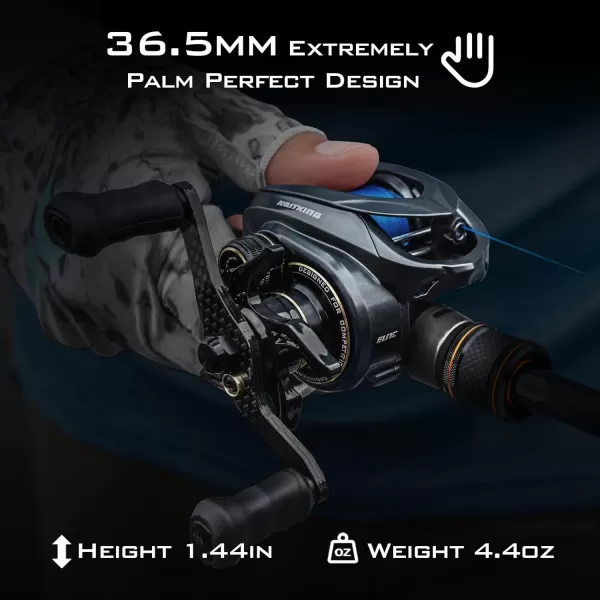 KastKing Kestrel Elite Baitcasting Fishing Reel Magnesium Frame Finesse Baitcaster Lightest at only 44 Ounces Easily Cast Lures Down to 132 oz 111 Double Shielded BB 841 High Speed Gear RatioRight841