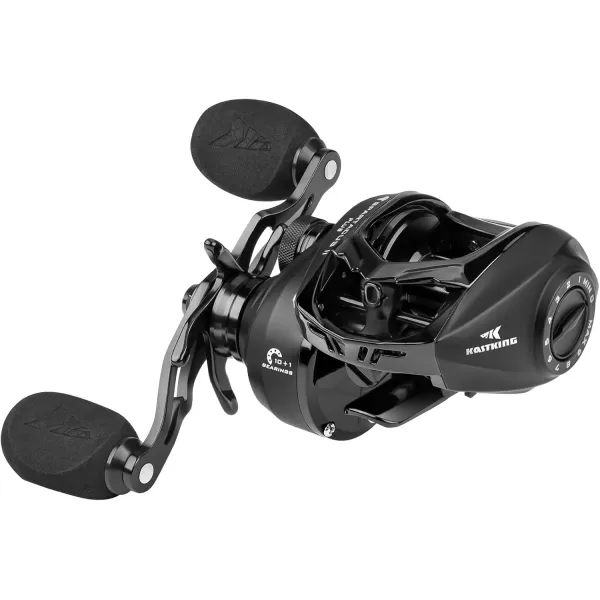 KastKing Spartacus II Plus Baitcasting Fishing Reel 55 oz Ultra Lightweight Ultra Smooth 176 LB Max Drag 721 Gear Ratio 10  1 MaxiDur Double Shielded Ball Bearings Palm Perfect Design