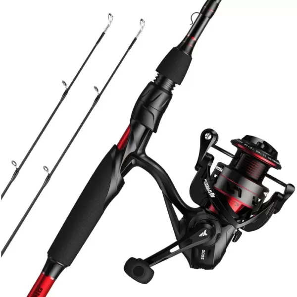 KastKing Royale Legend II Twin Tip Fishing Rod and Reel Combos Spinning ampamp Casting Combo IM6 Graphite 2Pc Blanks Extra Backup Tip Section StainlessSteel Guides KastFlex Technology EVA HandlesSpin69 Ml Twintips Rod  2000 Reel