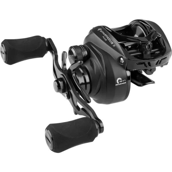 KastKing Spartacus II Plus Baitcasting Fishing Reel 55 oz Ultra Lightweight Ultra Smooth 176 LB Max Drag 721 Gear Ratio 10  1 MaxiDur Double Shielded Ball Bearings Palm Perfect Design