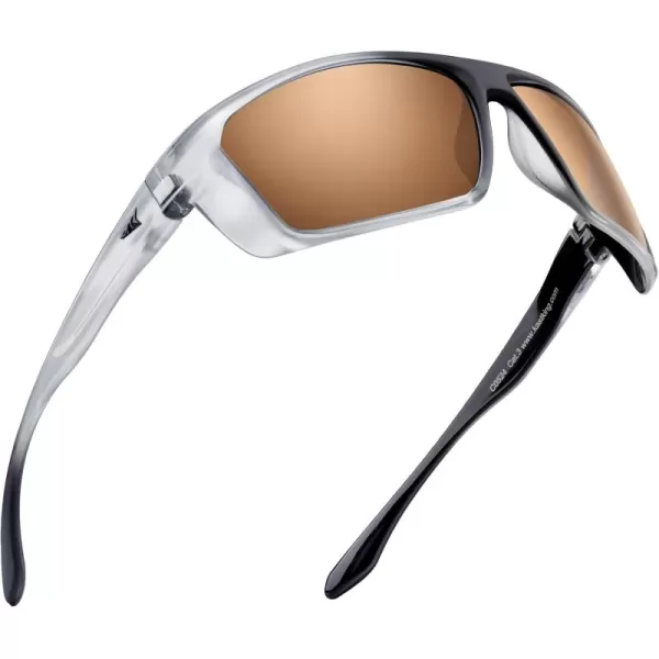 Frame: Gloss Transparent Back With Silver and Black /Lens: Brown - Silver