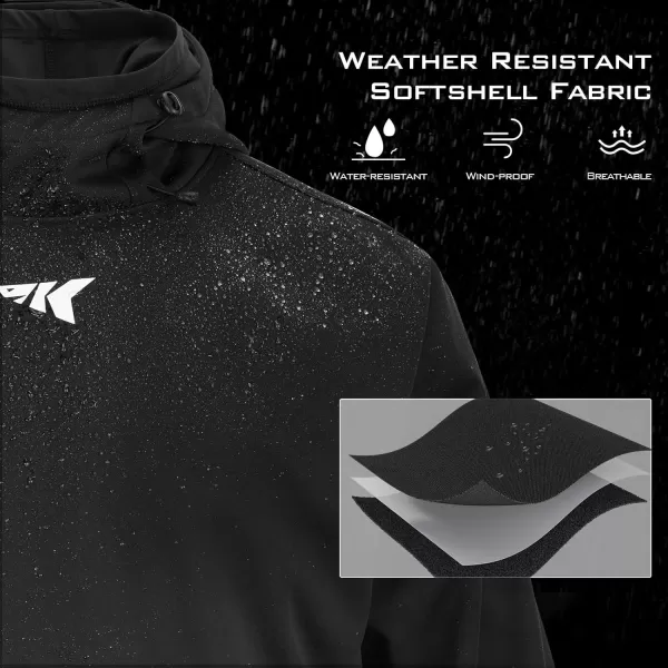 imageKastKing Mountain Mist Fishing Hoodie Water Resistant Windproof Breathable Fleece Lining BuiltIn Neck Gaiter ampamp Thumb HolesBlack