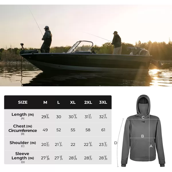 imageKastKing Mountain Mist Fishing Hoodie Water Resistant Windproof Breathable Fleece Lining BuiltIn Neck Gaiter ampamp Thumb HolesDark Grey