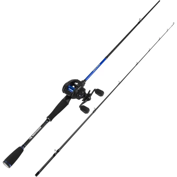 imageKastKing Centron Fishing Rod and Reel Combo Spinning ampamp Baitcasting Combos IM6 Graphite 2Pc Blanks Stainless Steel Guides with Ceramic Rings Contoured EVA Handles ampamp Fighting ButtCast66 M  Right Handed new