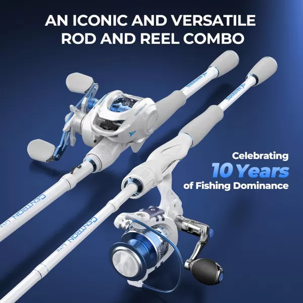 imageKastKing Centron Lite Fishing Rod and Reel Combo IM6 Graphite 2Pc Blanks Stainless Steel Guides with Ceramic Rings Contoured EVA Handles ampamp Fighting Butt Split or Full Rear Handle Design 10 ModelsCast60 Medium Left Handed2pcs