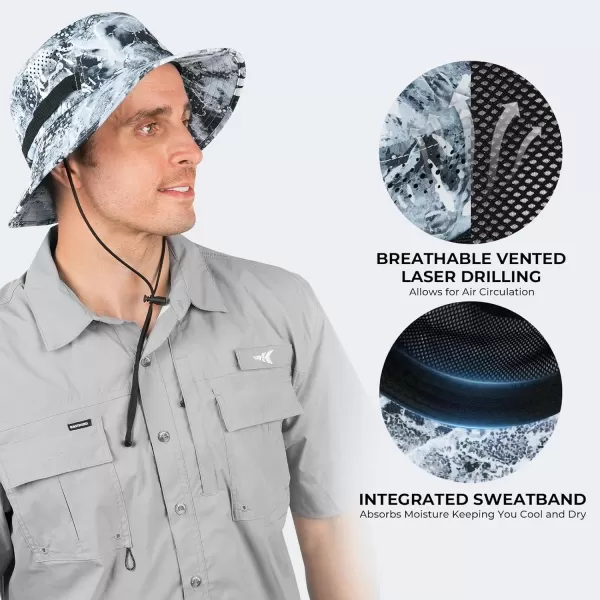 imageKastKing Field Trekker Bucket HatUPF 50 Protection Sun HatWaterRepellentBreathable Fishing HatHiking HatPrym1 Stream Stromhead Circumference2283