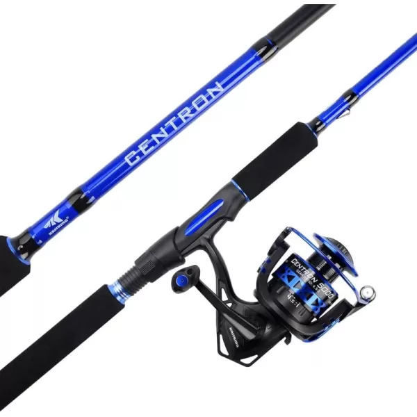 imageKastKing Centron Fishing Rod and Reel Combo Spinning ampamp Baitcasting Combos IM6 Graphite 2Pc Blanks Stainless Steel Guides with Ceramic Rings Contoured EVA Handles ampamp Fighting ButtSpin76 Mh 4000 Reel