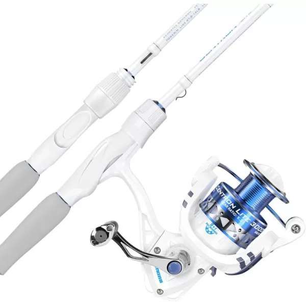 imageKastKing Centron Lite Fishing Rod and Reel Combo IM6 Graphite 2Pc Blanks Stainless Steel Guides with Ceramic Rings Contoured EVA Handles ampamp Fighting Butt Split or Full Rear Handle Design 10 ModelsSpin66 Medium2000 Reel2pcs