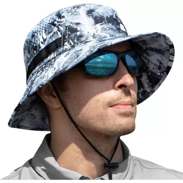 imageKastKing Field Trekker Bucket HatUPF 50 Protection Sun HatWaterRepellentBreathable Fishing HatHiking HatPrym1 Stream Stromhead Circumference2283