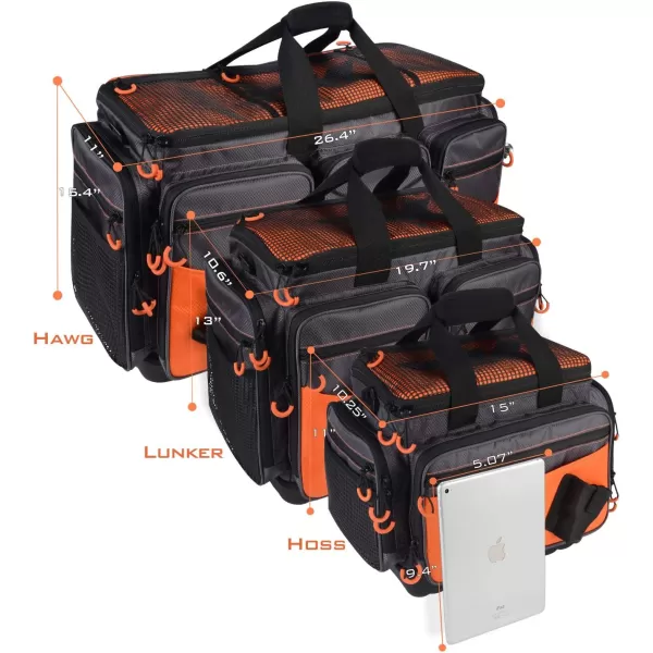 imageKastKing Fishing Gear ampamp Tackle Bags  Saltwater Resistant Fishing Bags  Fishing Tackle Storage BagsA1 MediumHossWithout Trays  15x11x1025Orange