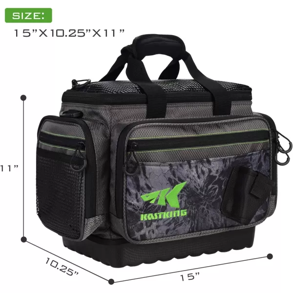 imageKastKing Fishing Gear ampamp Tackle Bags  Saltwater Resistant Fishing Bags  Fishing Tackle Storage BagsA2 MediumHossWithout Trays  15x11x1025Blackout