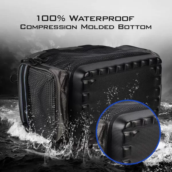 imageKastKing Fishing Gear ampamp Tackle Bags  Saltwater Resistant Fishing Bags  Fishing Tackle Storage BagsB3 LargeLunkerWithout Trays  197x13x106Blue Patriot