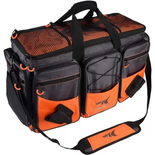 imageKastKing Fishing Gear ampamp Tackle Bags  Saltwater Resistant Fishing Bags  Fishing Tackle Storage BagsC Extralarge Hawg Without Trays  264x11x154Orange