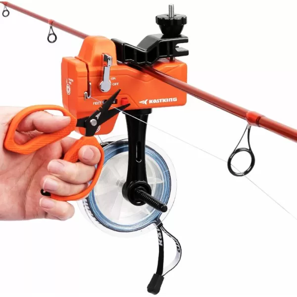 Patented Line Spooler & Scissor - Orange