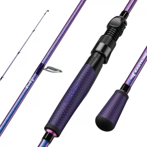 imageKastKing Royale Legend Pro Technique Bass Fishing Rods KastFlex IM7 Graphite Blanks Fuji FazLite Guides SlipLock Technology Handles PTS Power Transition System Custom Foregrip and Hook KeeperSpin Finesse Spin610 Ml Fast2 Pcs