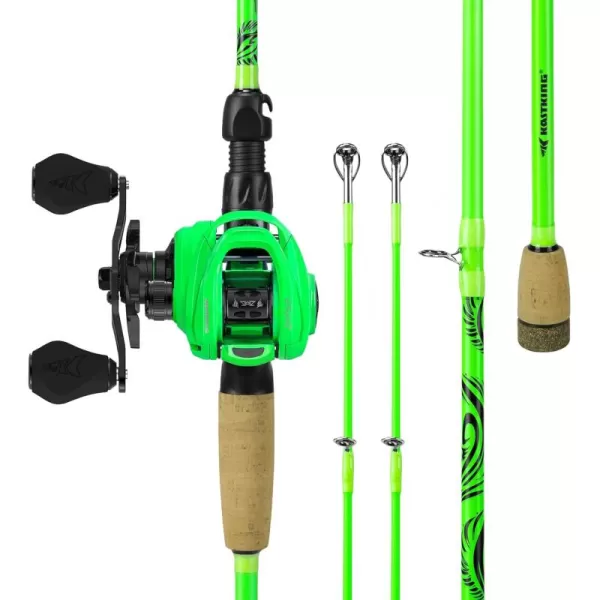 imageKastKing Zephyr Dualtip Fishing Rod ampamp Reel Combo Dual Tips Section for Different Powers IM6 Graphite 2Pc Blanks KastFlex Technology Rubber Cork Handle Integrate Hook Keeper 8 ModelsCast 70 M Mh Dualtips Rod  Left Handed