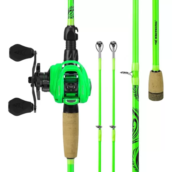 imageKastKing Zephyr Dualtip Fishing Rod ampamp Reel Combo Dual Tips Section for Different Powers IM6 Graphite 2Pc Blanks KastFlex Technology Rubber Cork Handle Integrate Hook Keeper 8 ModelsCast 66 Ml M Dualtips Rod  Left Handed