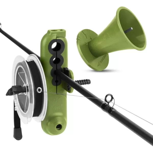 imageKastKing KutR Fishing Line Spooler ampamp Line Gobbler  Patented Fishing Accessories Builtin Line Cutter  Remove Old Fishing Line Quickly  Spool Spinning and Casting Reels No Line TwistStryker green