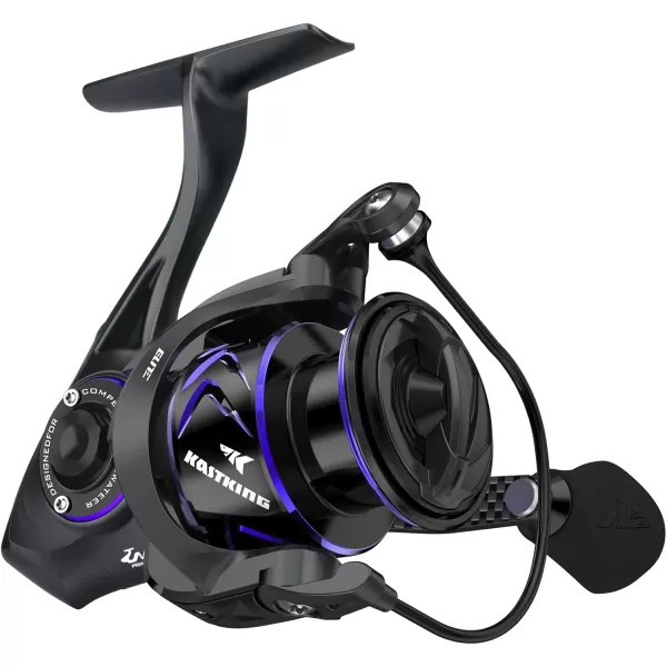 imageKastKing MegaJaws Elite Spinning Reels  62 1 Gear Ratio Bass Fishing Reel Ultra Lightweight ampamp Powerful 176Lbs Max Drag OnePiece UniFrame Aluminum Body ampamp Carbon Rotor DigiCut Aluminum GearSize 2500  Shallow Spool